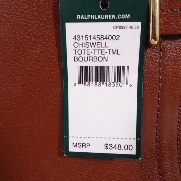 Ralph Lauren Brown Leather Chiswell Tote Bag Handbag Classic - Picture 12 of 12